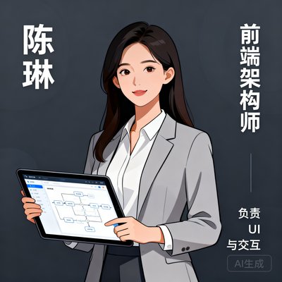 陈琳,前端架构师,负责UI与交互